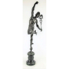 J. DE BOLOGNE - Escola Italiana - Escultura em bronze, representando Mercúrio de Deus (Hermes mensageiro dos homens mortais). Falta adereço em uma das mãos. Base em mármore. Alt. total 74 cm.