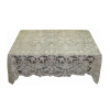 Toalha de mesa em renda de Veneza. Med. 154x208 cm.