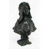 Ant. Nelson (1880-1910) - Belíssima escultura francesa, Art nouveau em petit bronze, representando Busto de jovem. Assinada. Artista de cotaçãointernacional, catalogado no Berman e Akoun. Alt. 62 cm.