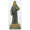 Sagrado Coração de Jesus - Escultura francesa, estilo Chiparus, em bronze e marfim. Base de mármore em degraus. Alt. total 33cm.