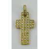Cruz em ouro contrastada e teor 750, com 51 diamantes. Comprimento 4 cm. Este item não se encontra no local do leilão.