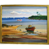 SILVIO PINTO - MARINHA COM BARCO - OST - 90X71cm.