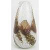 Legras - Belo vaso de coleção em pasta de vidro francês, nos tons chocolate e leitoso, com decoração de conchas em baixo relevo. Assinado. Alt. 24,5cm.