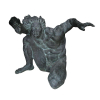 Hildebrando Lima - Imponente escultura em bronze patinado, representando Nú Masculino. Pode ser utilizado como base para mesa. Assinada, localizado Rio e datado 10-10-86. Med. 72,5x93x82cm.