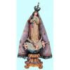 Nossa Senhora da Conceição - Belíssima imagem em madeira policromada. Coroa em prata filigranada. Portugal, Séc. XIX. Alt. com coroa 54cm.