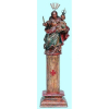 Nossa Senhora do Pilar - rara imagem em madeira policromada. Minas, Séc. XVIII. Alt. 42cm.