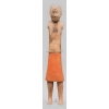 Antiqüíssima e excepcional escultura chinesa, em cerâmica cinza, representando a figura de um soldado, com policromia. Peça de museu, raríssima e com excelente conservação e cotação internacional. Acompanha certificado original, com foto, emitida pela Contes d' Orient (fine chinese antique e furniture). Peça de origem chinesa, produzida na Província de Shanxi, durante a Dinastia Han Ocidental (206 A.C. até 8 D.C.). Alt. 60cm.