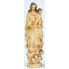Nossa Senhora do Rosário com Menino - Muito boa imagem em marfim monocromado. Peça de coleção. Goa erudito, séc. XVIII. Alt. 24cm.