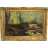 ASSINATURA ILEGIVEL - PAISAGEM - OST - 49x75cm. Dat. 1891.