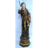 São Jorge - Imagem espanhola em marfim e madeira policromada, tendo na base escudo da Catalunha. Alt. 72cm.