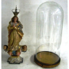 Nossa Senhora da Conceição - magnífica imagem do Séc. XIX,em madeira policromada. Coroa em prata. Alt. com coroa 50cm.