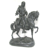 Assinatura Ilegível - Grande escultura em petit bronze, representando -Cossaco-. (pequeno furo na base). Med. 81x53x25cm.