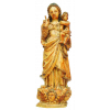 Nossa Senhora do Rosário com Menino - Bela imagem em marfim de goa, 1o. quartel do Séc. XVIII. (2 dedos no estado). Alt. 13,5cm.