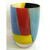 Seguso - Brasil - vaso em murano policromada. Alt. 25,5cm.