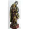 Santa Maria Madalena - Bela imagem em madeira policromada. Resplendor em prata. Circa 1900. Alt. 25cm.