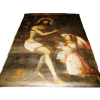 CUSQUENHO - JESUS E ANJO - OST - 202X144cm. Séc. XVIII. (sem chassis e sem moldura).