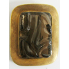 Burle Max - Broche em ouro e quartzo fume. (quartzo com fio de cabelo). Peso 33.5g. 