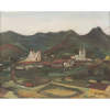 Alberto da Veiga Guignard<br>Paisagem de Sabará OSM - 38 x 47,5 1949 ACID e Verso - Ex-coleção Dr. Orlando Magalhães Carvalho Ex-Reitor da UFMG. Obra Catalogada na Superintendência de Museus de Minas Gerais - Sob Tombo G-OMC0001. Reproduzido no catálogo da exposição da Cia das Artes - SP às páginas 94 e 95 - Novembro 2002.<br><br>No último ano da década de 1940, Guignard trocou um pouco as paisagens de Ouro Preto e do Parque Municipal pelas paisagens no entorno de Sabará.<br>Como ele dizia: “estava à procura do caminho do ouro, o caminho de Sabarabuçu”.