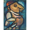 Georges Rouault - “Pere Ubu em Tenue de Dimanche” - Guache ACSD 1915 33,5 x 26 - Obra de grande importância na carreira do artista, por ser este um dos trabalhos da série do “Teatro do absurdo”, que antecipa o movimento Dadaísta - Reproduzido à pág. 6 do livro: - Great Modern Masters – Ed. Cameo/Abrams - Proveniências: - Isabelle Rouault -Berman Swarttz - (Produtor de cinema americano que foi - casado com a mineira Minga Swarttz)