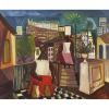 EMILIANO DI CAVALCANTI<br>Baianas OST<br>60 x 732 1967 ACID<br>Reproduzido no catalogo da Sotheby’s em leilão realizado em 27 de Maio de 1998<br>... juntamente com Guignard, Volpi e Lasar Segall, Pancetti retoma na pintura a melhor tradição da paisagística brasileira, mas, de todos, Pancetti foi o que melhor soube captar a força, a exuberância e a luminosidade da paisagem litorânea brasileira.<br>​<br>Medeiros Lima<br>