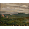 Alberto da Veiga Guignard - Vista de Belo Horizonte - Óleo sobre madeira - 43 x 53 - 1946 - Ass. Canto inferior esquerdo e verso - No verso carimbo do Salão Nacional de Belas Artes – 1946. Cachet da Divisão Moderna e cachet de retrospectiva da Galeria Almeida e Dale – SP. Reproduzido no livro “Guignard” de Lélia Coelho Frota à pág. 202