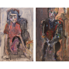 <p>Iberê Camargo - Par de Obras - “Muchacha” e “Sem título” - Óleo sobre tela - 150 x 93  cada uma - 1987 - Ass. Canto inferior esquerdo e Ass. Canto inferior direito.  No verso: Porto Alegre 3/3/1987 - Obra 12/87 Catalogado pela fundação Iberê Camargo. Reproduzida no catálogo da exposição “Iberê - Stockinger”, Galeria Frente - SP de 20/09 a 20/10/2018. No verso: Porto Alegre 7/08/1987 Obra 29/1987. Catalogado pela fundação Iberê Camargo. Reproduzida no catálogo da exposição “Iberê - Stockinger” Galeria Frente SP de 20/09 a 20/10/2018.</p>