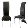 FRAG-ITALY- PRADAMANO- UDINE, Dal 1921- Lote com 8 cadeiras de espaldar alto em couro, estrutura em aço e assento em tecido. Medidas: 110x43x50 cm.<br />FONTES: http://www.frag.it/en/azienda/frag-dal-1921/<br />https://youtu.be/zNxjjbzztbc