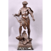 Emile Louis Picault (1833-1915) -<br />PICAULT - L'Homme Etle Le Passe. <br />Escultura de petit bronze. <br />Assinado e titulado. <br />Made in France. <br />Base de mármore rajado. <br />Medidas: 80 x 30 x 37 cm.<br /><br />Émile Louis Picault - 1833 - 1915<br />Foi um escultor francês conhecido por suas obras retratando temas alegóricos, patrióticos, heróicos e mitológicos. <br />Picault foi um artista muito prolífico, produzindo esculturas em abundância - mais de 500 modelos no total - durante sua longa carreira de escultor. <br />Começou expondo no Salão de 1863.<br />De 1867 em diante expos as obras, no salão de Belas Artes de Pais:<br /><br />Le Supplice de Tantale (1867)<br />Persée délivrant Andromède (1880)<br />Le Génie du progrès et Nicolas Flamel (1885)<br />Le Cid (1886)<br />La Naissance de Pégase (1888)<br />La Force Domtée<br />Le Génie des sciences (1894)<br />Le Génie des Arts (1895)<br />Le Livre (1896)<br />Le Drapeau ad unum (1898)<br />Vox progressi (1903)<br />Belléphoron (1906)<br /><br />Recebeu medalha de ouro em 1888 com as esculturas: Joseph expliquant les songes du Pharaon e L'Agriculture.<br /><br />Em outros anos foi laureado com:<br />Andromède (1892)<br />Prométhée dérobant le feu du ciel (1894)<br />La Vaillance (1896)<br />Vertus civiques (1897)<br />Le Minerai (1902)<br />La Forge (1905)<br />Science et Industrie (1909)<br />Propter gloriam (1914)<br /><br />O trabalho de Picault pode ser visto em museus nas seguintes cidades:<br /><br />Chambéry ( Le Semeur d'idées , 45 cm)<br />Clermont-Ferrand ( Hébé , 93 cm)<br />Maubeuge ( Le devoir, Honor patria , 45 cm)<br />Troyes ( La famille, joies et peines )