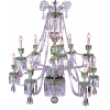 BACCARAT - Lustre de opalina e cristal 10 Luzes<br />Raríssimo lustre SELADO em opalina e cristal gravado a ouro com desenho EMPIRE e terminação esférica tradicional. Séc. XIX. <br />Medidas: 100 x 110 cm.<br /><br />Uma breve história do Baccarat<br /><br />Baccarat é o nome mais famoso na produção de cristais, e o único dos grandes fabricantes de vidro do século XIX que permanece no mercado hoje.<br /><br />Em 1764, o rei Luís XV da França deu permissão para fundar uma vidraria na cidade de Baccarat. No século XIX, tornou-se a Compagnie des Cristalleries de Baccarat, que produzia objetos que eram, e ainda são, sinônimo de luxo.<br /><br />Em meados do século 19, a Baccarat descobriu que a adição de óxido de níquel no processo de fabricação criava um produto perfeitamente transparente, livre de descoloração, que imitava cristais de rocha preciosos. <br /><br />O vidro Baccarat foi cunhado como 'vidro de cristal', que é muito considerado, não apenas por sua clareza incomum, mas também por sua grande solidez e peso. O termo 'cristal' só pode ser aplicado ao vidro que contém pelo menos 24 por cento de óxido de chumbo.<br /><br />A maior parte da produção da Baccarat no século XIX consistia em serviços de jantar, frascos de perfume, pisa-papéis e objetos de decoração. Os lustres estavam entre as obras de arte mais caras feitas pela Baccarat - muitas vezes produzidas para exibição ou encomendadas apenas pela clientela mais rica, como os czares da Rússia, o Palácio de Topkapi em Istambul e os marharajas indianos. <br /><br />Ainda hoje, os candelabros da Baccarat são especialmente valorizados, e os melhores exemplos datam do final do século 19, quando a Baccarat combinou seu 'vidro de cristal' com bronze dourado - ou 'ormolu', como é conhecido - montagens esculturais.<br /><br />Para criar obras de arte tão elaboradas e valiosas, a Baccarat colaborou com escultores como François Hippolyte Moreau (1832-1927) e fundições de bronze ormolu como Thiébaut Frères. <br /><br />O acoplamento de vidro Baccarat com bronze dourado torna este lustre mais raro e desejável do que um exemplo de vidro comum.<br /><br />O cristal de Baccarat é soprado e desenhado à mão com grande habilidade, o que pode ser visto na ligeira irregularidade de escala dos pingentes em forma de lágrima, especialmente.<br /><br />O trabalho do cortador é tão qualificado quanto o do soprador. O cristal é esculpido em profundidades minuciosamente variadas como uma escultura, lapidando-o segurando contra uma roda rotativa de arenito ou diamante.