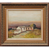 DOMENICO LAZZARINI (Viareggio Itália 1920 - Rio de Janeiro RJ 1987)<br />Entardecer – OST – 50 x 60<br />Na década de 1940, estuda com Ottone Rosai (1895-1957) e Emilio Vedova (1919-2006), em Lucca e Florença, Itália. Apresenta trabalhos em mostras desse país, como a Exposição Nacional de Piza, em 1946, a Trienal de Milão e a Quadrienal de Roma, além de participar da 24ª Bienal de Veneza, em 1948. Transfere-se para o Brasil em 1950 e torna-se professor de pintura da Escola de Belas Artes de Araraquara, São Paulo. Em 1954, é um dos fundadores da Escola de Belas Artes de Ribeirão Preto. Dois anos depois, recebe prêmio aquisição na mostra Prêmio Leirner de Arte Contemporânea, em São Paulo. Muda-se para o Rio de Janeiro onde, em 1961, leciona técnica de pintura no Museu de Arte Moderna do Rio de Janeiro (MAM/RJ), que o agracia ainda com o prêmio Formiplac. No Salão Nacional de Arte Moderna (SNAM), recebe isenção do júri em 1959 e prêmio aquisição em 1962. No mesmo ano, ganha medalha de prata no 11º Salão Paulista de Arte Moderna. Participa da Bienal Internacional de São Paulo em 1959 e 1961.<br /><br />