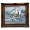 ESCOLA NACIONAL DE BELAS ARTES - PRIMEIRO QUARTEL DO SEC. XX<br /><br />HAYDÉA SANTIAGO (Rio de Janeiro, 1896 - 1980)<br />Medidas: 45 x 55 cm./63 x 72 cm.<br />Domingo, 1969<br /><br />Estudou na Escola Nacional de Belas Artes (Enba) com Eliseu Visconti posteriormente, de quem se consideraria discípula. <br /><br />Teve influência nas mudanças radicais acontecidas no contexto artístico brasileiro entre o século XIX e XX.<br /><br />Entre 1923 e 1927, participou da Exposição Geral de Belas Artes (Egba), no Rio de Janeiro. <br />De 1928 a 1932, morou em Paris e estudou sob a orientação de Louís Billoul e Primet.<br />Em 1931 participou do Salão dos Artistas Franceses.<br />Em 1934 foi premiada no Salão Nacional de Belas Artes<br />Entre em 1932 e 1935 expôs nos Salões do Núcleo Bernardelli . <br />Em 1936, foi laureada no 4º Salão Paulista de Belas Artes, em São Paulo. <br />Em 1939, ganhou um prêmio no 1º Salão de Belas Artes do Rio Grande do Sul, em Porto Alegre, <br />Em 1940 foi premiada no 7º Salão Paulista de Belas Artes. <br />Em 1947, participou do Salão de Outono, em Paris. <br />Integrou a mostra Um Século da Pintura Brasileira (1850 -1950) no Museu Nacional de Belas Artes, <br />Participou da 1ª Bienal Internacional de São Paulo, em 1951. <br />Esteve no Salão Nacional de Arte Moderna (1954 a 1966). <br />Em 1971, foi convidada especial do 6º Salão de Maio, realizado na Sociedade Brasileira de Belas Artes.<br />