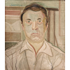 GUIGNARD, Alberto da Veiga Guignard (Nova Friburgo, RJ 1896 - Belo Horizonte, MG, 1962). <br />65x45 cm./ 115x95 cm.<br />FRENTE: Composição construtivista assinada em 1956.<br />VERSO: retrato de Konstantin Christoff (Strajitza, Bulgária 1923-Montes Claros, MG, 2011)<br />Óleo sobre madeira<br /><br />TEXTO CRÍTICO:<br />Em 1943 na Escola Nacional de Belas Artes, sob o titulo de Grupo Guignard, o próprio Guignard orienta, Iberê Camargo e Waldemar Cordeiro.<br /><br />Em 1944, já em Belo Horizonte, em seu curso livre na, hoje chamada, Escola Guignard, freqüentam suas aulas e absorvem suas idéias livres e progressistas, artistas como Amilcar de Castro, Lygia Clark e Farnese de Andrade.<br /><br />Ou seja, importantíssimos movimentos da segunda metade do século XX, tem manifestos produzidos e assinados por grupos, dos quais compunham alunos de Guignard que, por seu temperamento e vastíssimo conhecimento artístico, de formação européia, estimulava-os à criação, à intuição e expressão. Gerando, além da inquietude, a possibilidade de criação de novas linguagens.<br /><br />Certamente estamos diante de uma obra de cunho pessoal de Guignard. Uma obra única de sua coleção, marcada como maneira de propor, provocar e transitar à possibilidade do novo. Para melhor compreender essa obra, além de posicioná-la na época, faz-se necessário sua primaria desconstrução afim de perceber sua concepção construtiva. A obra trás elementos imperativos do concretismo, traços matemáticos e retos. O preenchimento dos espaços, se dá com cores que nos transportam a tons que visualizamos nas obras de outros artistas como: azuis em Lygia Clark, aos marrons em Iberê e aos pretos em Amilcar. O fator cromático também nos remete à época.<br /><br />Essa obra não deve ser tratada como uma obra atípica e sim, como uma raridade. Trata-se de uma obra assinada por um grande artista que influenciou, nesta exata época artistas outros, que subscreveram movimentos transformadores na historia da arte brasileira. Ou seja trata-se de uma obra que, nenhum outro museu ou colecionador, poderá possuir. Desta forma torna-se, não a mais emblemática, mas a obra mais rara, o impar no conjunto da obra de Guignard.<br /><br />Uma outa característica fundamental, além de estar reproduzida em livro, é o fato de que no verso do suporte, Guignard havia pintado uma clássica, lírica, de traços fluídicos e tintas liquefeitas, figura humana representando o artista búlgaro Konstantin Christoff.<br />