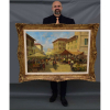 DARIO MECATTI (1909-1976)<br />Mercato settimanale - Florença - Itália<br />Med. 70 X 100. Na Moldura: 97 x 127cm.<br /><br />