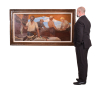 HENRIQUE BERNARDELLI -<a href=https://www.youtube.com/watch?v=XYiVTPvtly0&t=2s/ target=# style=color: #F00>Se você ainda não assistiu esse video, assista!</a><br />Pintura narrativa em uma Banca de peixes, 1923.<br />Óleo sobre tela<br />Medidas: 158 x 76 cm. / 182 x 101 cm.<br />Moldura Kaminagai, monogramada e pirogravada. <iframe width=560 height=315 src=https://www.youtube.com/embed/XYiVTPvtly0 title=YouTube video player frameborder=0 allow=accelerometer; autoplay; clipboard-write; encrypted-media; gyroscope; picture-in-picture allowfullscreen></iframe><br /><br />BIOGRAFIA:<br />Nascido no Chile, em 1857, mudou-se ainda criança para o Brasil, em 1865, quando seus pais, um violinista e uma bailarina, foram contratados pelo Imperador Dom Pedro II para serem preceptores das princesas imperiais.<br /><br />Em 1870 matricula-se na Academia Imperial de Belas Artes. Entre 1879 e 1888 vive e estuda na Europa. De volta ao Rio de Janeiro em 1888, o artista participou de inúmeras exposições: em 1889, da Exposição Universal de Paris, ganhando medalha de bronze com a tela Os Bandeirantes; em 1890 da Exposição Geral das Belas Artes; em 1893 da Exposição Universal de Chicago.<br /><br />Em 1891, torna-se professor de pintura na recém-inaugurada Escola Nacional de Belas Artes. Leciona na Escola até 1906, passando então a dar aulas particulares em seu atelier. Sua atuação como decorador merece destaque, tendo realizado trabalhos no Theatro Municipal, na Biblioteca Nacional e no Museu Nacional de Belas Artes.<br /><br />Em 1916 conquista uma das mais altas premiações que um artista plástico pode aspirar no Brasil: a Medalha de Honra. <br /><br />Foi membro do Conselho Superior de Belas Artes, para o qual prestou relevantes serviços.<br /><br />O Museu Nacional de Belas-Artes possui 120 obras suas, de diferentes épocas e técnicas. <br />A Pinacoteca do Estado de São Paulo possui cerca de 344 desenhos, entre 41 aquarelas e vários óleos.