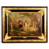 Autoria não identificada. Aparentemente não assinado. Ninfas. Óleo sobre tela. 50 x 70 cm. Na moldura consta placa de identificação Corot. Coleção Luiz Carlos de Abreu Pereira.<br />Medidas: 64,5 x 52 cm. Na moldura: 80,5 x 68 cm.<br /><br />