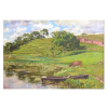 <p>JOÃO BAPTISTA DA COSTA (Itaguaí RJ 1865 - Rio de janeiro, capital 1926) <br />Óleo sobre tela. <br />MEDIDAS:38x55 cm / 71x86 CM. <br />Excelente estado de conservação, consta <br />carimbo no chassis: <br />RESTAURADO, quando foi reentelado em: 12-10-1977. <br />Outro carimbo com o logotipo do Atelier de restauração.<br /><br />João Batista da Costa nasceu em Itaguaí Rio de Janeiro em 1865 e faleceu na cidade do Rio em 1926 filho de origem humilde passou sua infância no Asilo dos Meninos Desvalidos no Rio de Janeiro onde teve seu primeiro contato com o desenho ingressou na Academia Imperial de Belas Artes em 1885 com apoio do Barão de Mamoré onde foi aluno de Zeferino da Costa e Rodolfo Amoedo dois grandes mestres do período destacou-se como pintor paisagista e retratista e ganhou em 1896 o Prêmio Viagem à Europa que lhe possibilitou estudar na Academia Julian em Paris retornando ao Brasil em 1898 a partir de 1906 tornou-se professor e depois diretor da Escola Nacional de Belas Artes função que exerceu até sua morte sua obra é marcada por paisagens urbanas e rurais com forte influência do naturalismo e do impressionismo europeu ele procurava captar a luz e a atmosfera do Brasil com um toque acadêmico mas sensível<br /><br />Suas obras fazem parte de importantes coleções públicas brasileiras como o Museu Nacional de Belas Artes no Rio de Janeiro e a Pinacoteca do Estado de São Paulo onde são reconhecidas por sua relevância histórica e técnica apesar de não ter uma expressiva presença em leilões internacionais algumas peças raras de sua produção alcançaram valores que superam os cem mil reais em casas como a Bolsa de Arte do Rio e leilões regionais especializados<br /><br />Entre suas obras públicas destacam-se murais e painéis encomendados para prédios oficiais e instituições culturais no Rio de Janeiro evidenciando sua importância na arte oficial brasileira no início do século XX João Batista da Costa é lembrado como um dos grandes paisagistas acadêmicos que ajudaram a consolidar a identidade visual brasileira na pintura.</p>