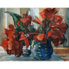 GEZA HELLER (Hungria 1902 - Passa Quatro MG 1992)<br />Med:33x44 cm. Externa:50x60 cm. <br />Gouache<br />Penedo, 1947<br />Flores no vaso.<br />Pintor, arquiteto, gravador. Estuda arquitetura em Budapeste, em 1921. A partir de 1933 passa a viver no Rio de Janeiro, onde estuda com Guignard (1896 - 1962), entre 1942 e 1943. Neste mesmo ano, funda o Grupo Guignard, ao lado de Elisa Byington e Iberê Camargo (1914 - 1994). Em 1949, realiza sua primeira exposição individual no Instituto de Arquitetos do Brasil - IAB/RJ. Na década de 1960, publica um álbum de gravuras com paisagens do Rio de Janeiro.<br />FONTE:http://enciclopedia.itaucultural.org.br/pessoa23420/geza-heller