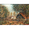 WIN VAN DIJK(Westmaas, Holanda, 1905 – Petrópolis, RJ 1990) <br />23x31 cm./ 49x56 cm.<br />óleo sobre tela<br />Sunny land road -Brabant-Holland, 1970.