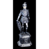 Cavaleiro em prata 925 ml . Rosto em marfim. Alt. 27 cm. 