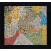 NELSON LEIRNER<BR>“Sem titulo”<br>Colagem de adesivos sobre madeira.<br>Ass.dat. 1999 +12 no verso.<br>110 x 110 cm.<br>