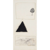 MIRA SCHENDEL<BR>“Sem titulo”<br>Decalque, ecoline,<br>grafite e papel tingido sobre papel.<br>Ass.dat. 1978 inf.dir.<br>45 x 33 cm.<br>Participou da exposição<br>“O Espaço Infinidade de Mira Schendel”<br>de 26/08 á 31/10/2015 na Galeria Frente.<br>