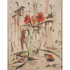FILIPPO DE PISIS - “Vaso de flores” - Óleo sobre tela – Ass.dat.1950 na lat.dir. – 50 x 39 cm.