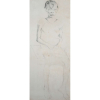 CANDIDO PORTINARI - “Menina” - Crayon sobre papel - Sem assinatura. - 98,5 x 42,5 cm - Reproduzido no Raissoné do artista vol. IV pág. 284 sob registro nº 462 FCO (3333), no verso inscrição: “Desenho original de Candido Portinari pintado 1932 aproximadamente assinado por Maria Vitória Portinari.