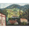 CANDIDO PORTINARI - “ Paisagem de Petrópolis” -Óleo sobre madeira - Ass. inf. esq. - 31 x 37 cm - Com certificado de autenticidade assinado por Victória Portinari. Reproduzido na pág.349 - Vol. III - sob nº3034 (FCO 2099) do catálogo Raisonné de Candido Portinari.