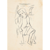 <p>IBERÊ CAMARGO - “Menina”, Nanquim sobre papel, Ass.inf.esq, 32 x 23 cm.Sem moldura.</p>