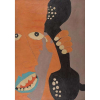ANTÔNIO HENRIQUE DO AMARAL - “Monólogo” Óleo sobre tela. Ass. dat. 1966 sup. esq. 129,5 x 89,5 cm. Com etiqueta da 1º Bienal Nacional de Artes Plásticas - Salvador Bahia no verso.