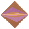 BARSOTTI <br />“Conjugação Diagonal I”<br />Tinta acrílica vinílica sobre tela.<br />Ass. dat. 1972 no verso.<br />49,5 x 49,3 cm (Diagonal).