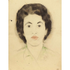 Alberto da Veiga Guignard<br>Retrato de Lizete Meinberg - pastel s/cartão <br> 1957 - 48 x 36