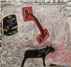 <p>Siron Franco - A caçada - óleo sobre tela - 180 x 190 - verso - 1992/93</p>