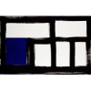 Amílcar de Castro - Composição em preto, branco e azul - ast - 130 x 200 - Registrada no Instituto Amílcar de Castro- 